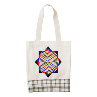 Yellow Spirals Zazzle HEART Tote Bag