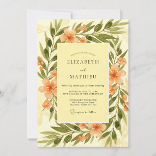 Yellow Splendid Tuscan Wedding Invitation
