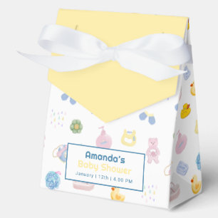 Yellow Splish Splash Rubber Duck Bath Baby Shower  Favor Boxes