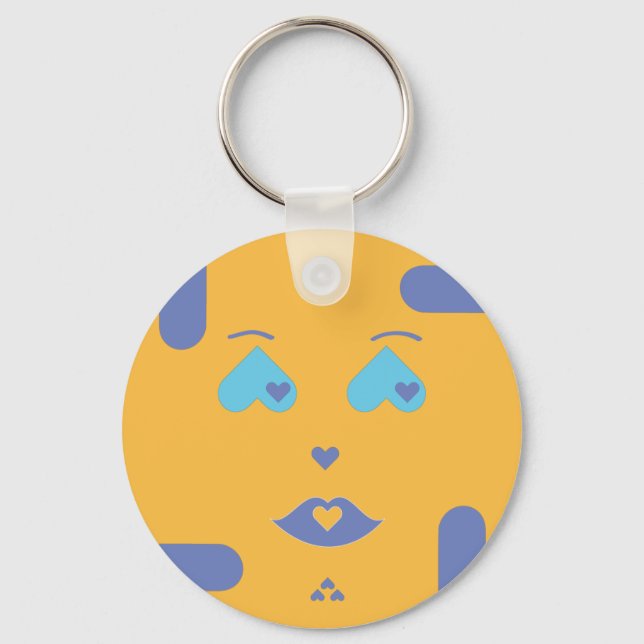 Yellow Sponap, Levli.ai Keychain (Front)