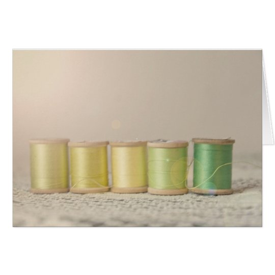 Yellow Spools of thread Card