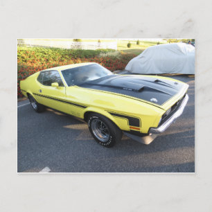 Yellow Sports Car Postcard