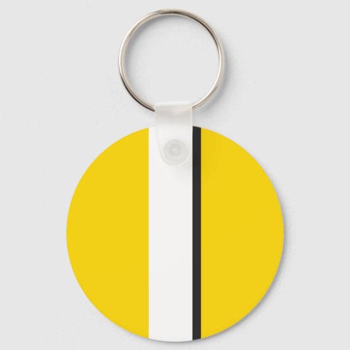 Yellow Sportscar Stripe Keychain