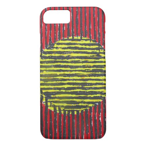 Yellow Spot with red background phone case