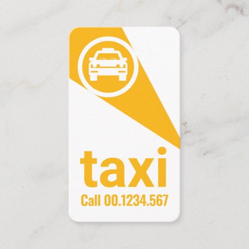 Yellow Spotlight On Taxi Driver Business Card