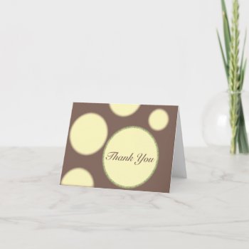 Yellow Spots Thank You Card by RossiCards at Zazzle