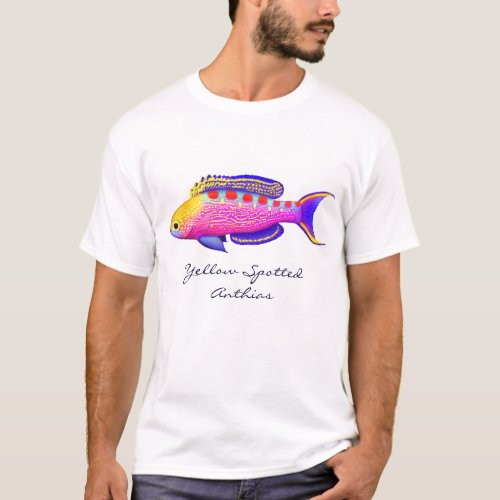 Yellow Spotted Anthias Coral Reef Fish T_Shirt