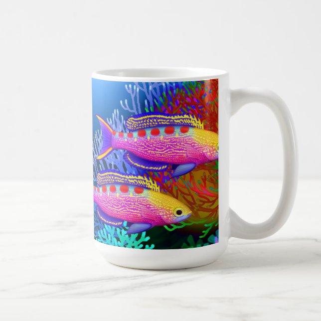 Yellow Spotted Anthias Reef Fish Mug (Right)