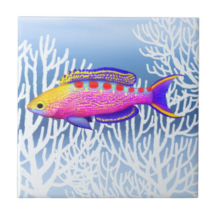 Yellow Spotted Anthias Reef Fish tile