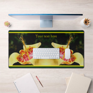 Yellow Spotted Lily Flower Personalized Desk Mat
