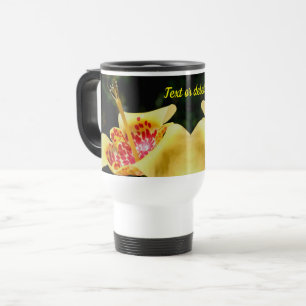 Yellow Spotted Lily Flower Personalized Travel Mug