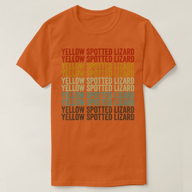 Yellow Spotted Lizard Retro  T-Shirt (Design Front)