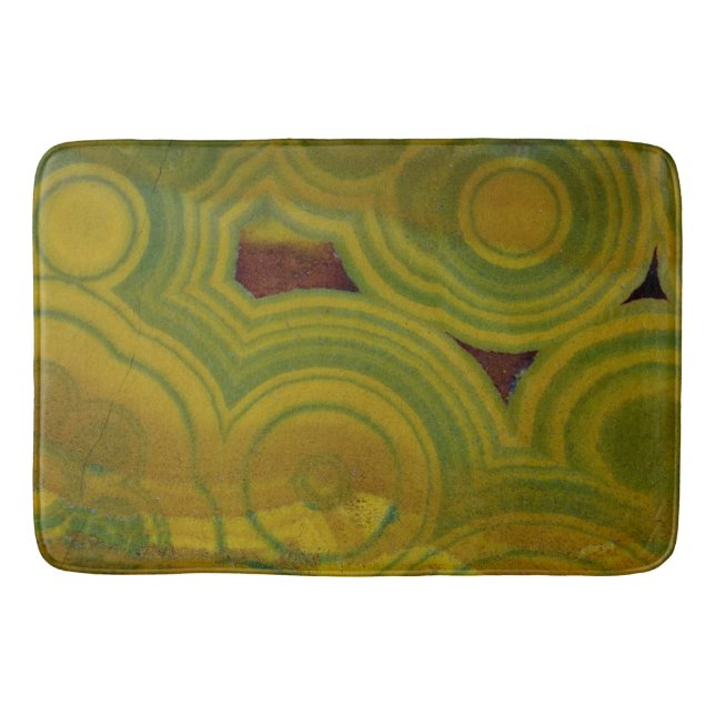 Yellow Spotted Ocean Jasper Bath Mat (Front)