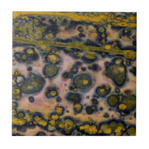 Yellow spotted Ocean Jasper Ceramic Tile