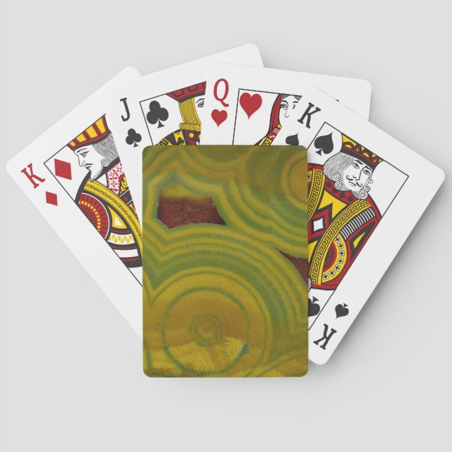 Yellow Spotted Ocean Jasper Poker Cards (Back)