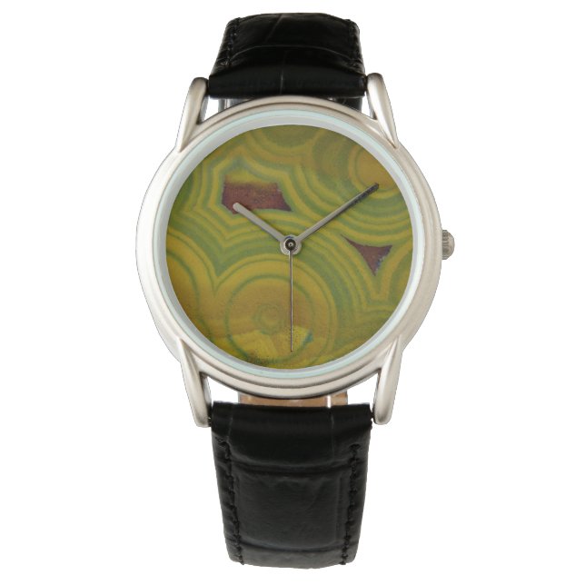 Yellow Spotted Ocean Jasper Watch (Front)