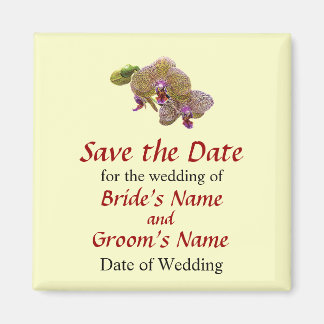 Yellow Spotted Orchid Save the Date Magnet