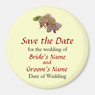 Yellow Spotted Orchid Save the Date Magnet