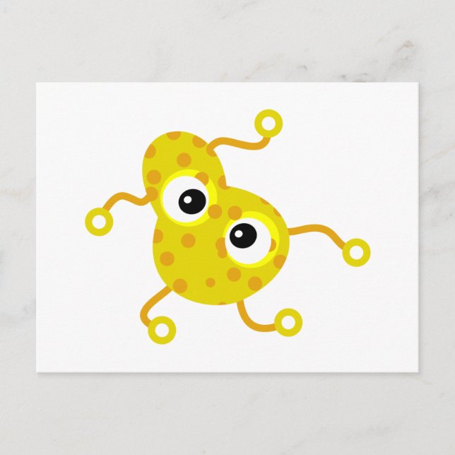 Yellow Spotty Germ Postcard (Front)