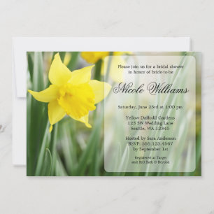 Yellow Spring Daffodil Bridal Shower Invitation