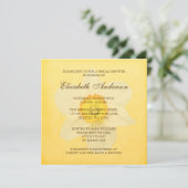 Yellow Spring Daffodil Flower Bridal Shower Invitation (Standing Front)