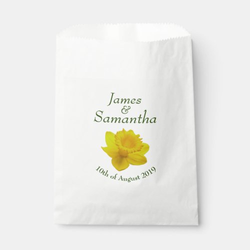 Yellow Spring Daffodil _ Wedding Favor Bag