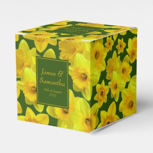 Yellow Spring Daffodil _ Wedding Favor Boxes