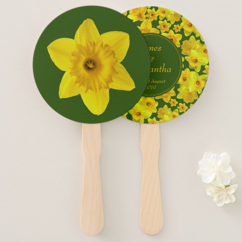 Yellow Spring Daffodil _ Wedding Hand Fan