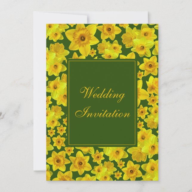 Yellow Spring Daffodil - Wedding Invitation (Front)