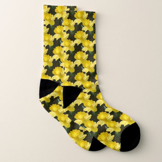 Yellow Spring Daffodila Floral Photography Pattern Socks | Zazzle.com