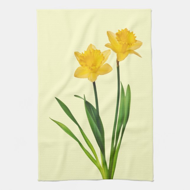 Yellow Spring Daffodils - Daffodil Template Towel (Vertical)