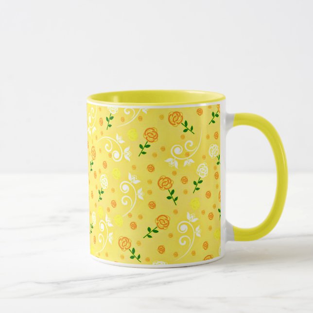 Yellow spring floral mug (Right)