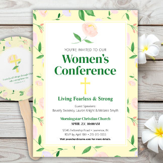 Yellow Spring Floral Women's Conference Invitation