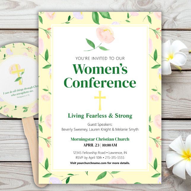 Yellow Spring Floral Women's Conference Invitation (Creator Uploaded)