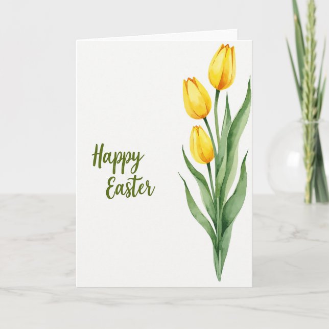 Yellow Spring Flower Card (Front)