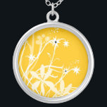 Yellow Spring Flowers Silver Necklace<br><div class="desc">Beautiful  Yellow Spring Flowers Sterling Silver Necklace.  Great as a birthday or holiday gift.  Great as a wedding favor,  wedding gift,  birthday gift or holiday gift.</div>