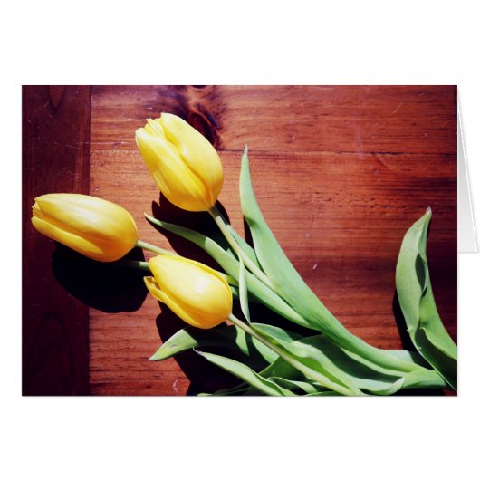 Yellow Spring Tulips Cards (Front Horizontal)
