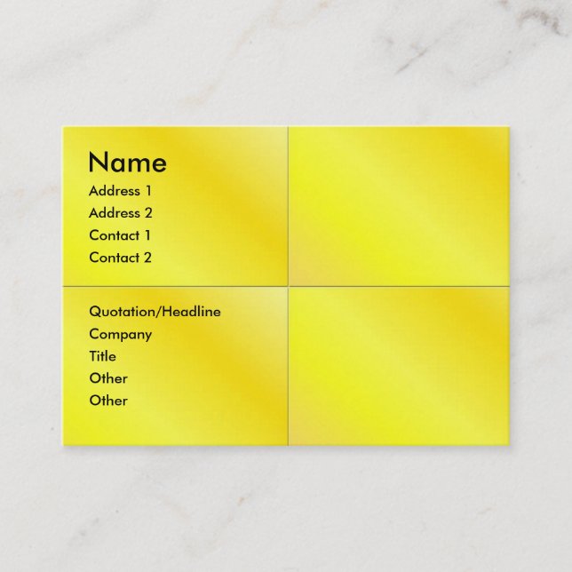 Yellow Square Tiles Profile Card (Front)