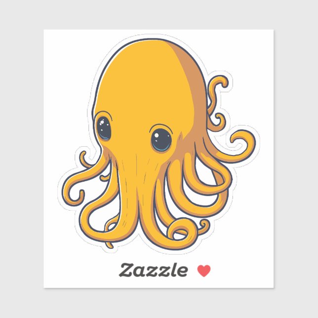 Yellow Squid Sticker (Sheet)
