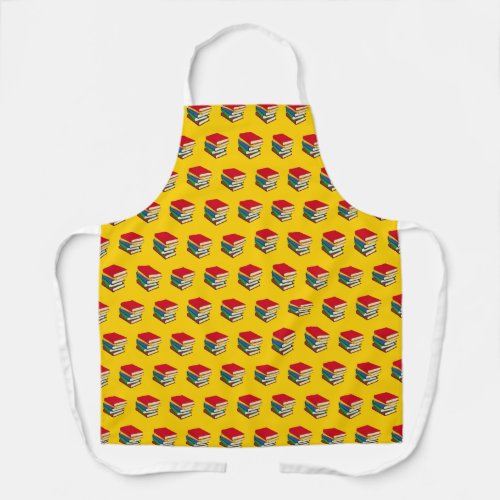 Yellow Stack of Books Apron