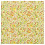 Yellow Stained Glass Abstract Fabric
