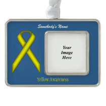 Yellow Standard Rbn Tmpl(H-O) by Kenneth Yoncich Silver Plated Framed Ornament