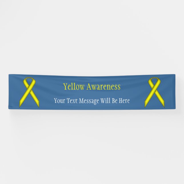 Yellow Standard Ribbon by Kenneth Yoncich Banner (Horizontal)