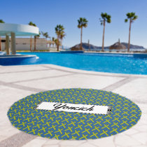 Yellow Standard Ribbon by Kenneth Yoncich Beach Towel