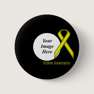Yellow Standard Ribbon by Kenneth Yoncich Button