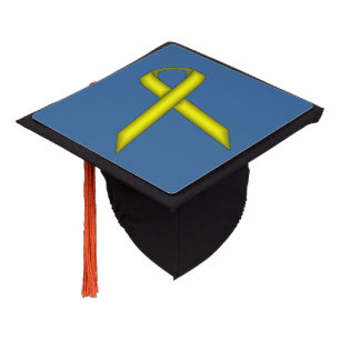 Yellow Standard Ribbon by Kenneth Yoncich Graduation Cap Topper