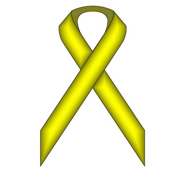 Yellow Standard Ribbon by Kenneth Yoncich Statuette (Front)