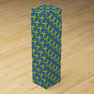 Yellow Standard Ribbon by Kenneth Yoncich Wine Gift Box