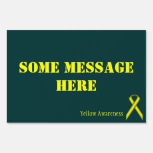 Yellow Standard Ribbon by Kenneth Yoncich Yard Sign