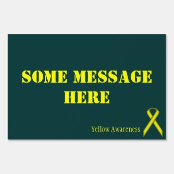 Yellow Standard Ribbon By Kenneth Yoncich Yard Sign by KennethYoncich at Zazzle
